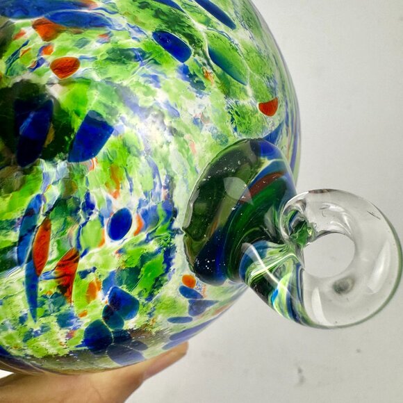 Hand Blown Glass Globe Hummingbird Feeders 4.5" D Studio Classic Multicolor - Picture 11 of 13